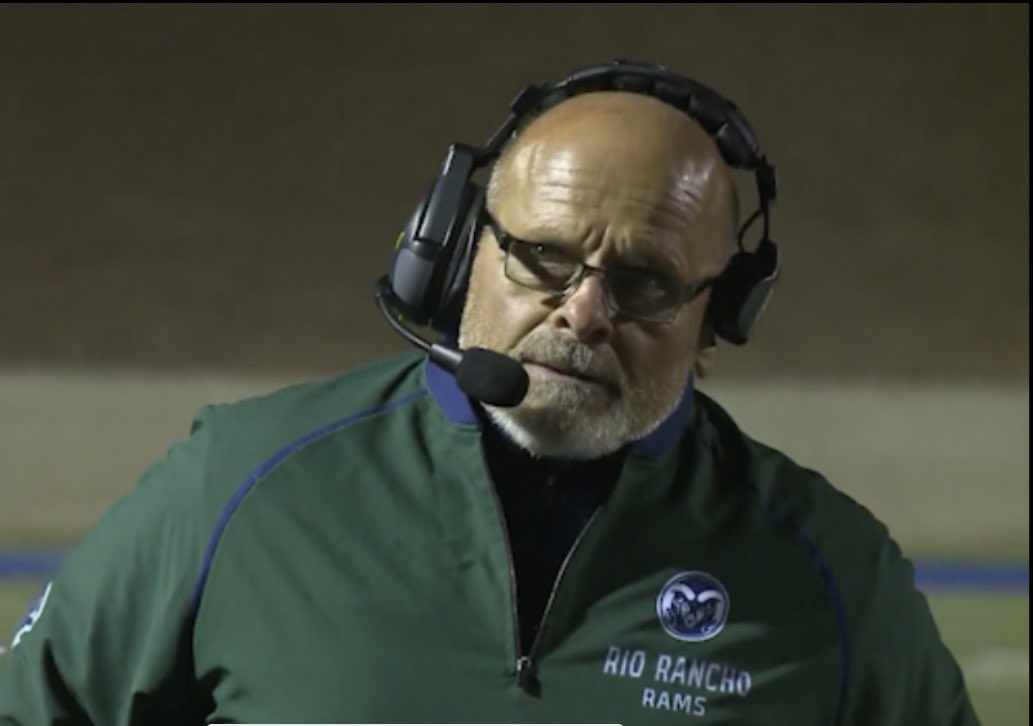 _RRHSathletics's tweet photo. Gerry Pannoni did an outstanding job as football coach at Rio Rancho High School. In 2 seasons shortened by Covid, he led the Rams to a 12-3 overall record and a trip to the 5A state finals. He also led the Rams to back-to-back state Powerlifting championships. He will be missed! https://t.co/sS2YVp2Dqf