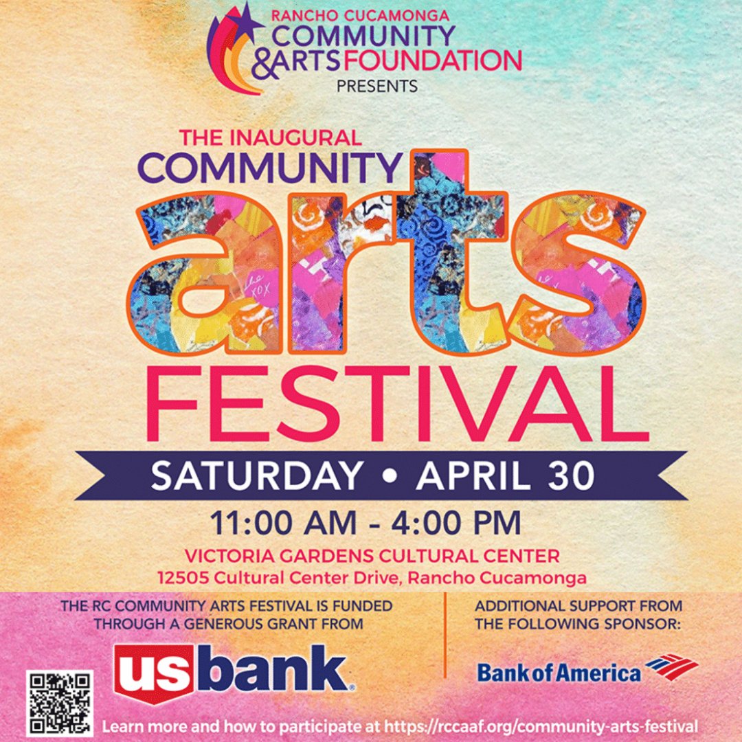 ipballet's tweet photo. THIS SATURDAY: Join us and our friends at the Rancho Cucamonga Community &amp; Arts Foundation for the "The Inaugural Community Arts Festival" on April 30! Have a fun filled day featuring performances and activities by local artists and performers. Inland Pacific Ballet company and a https://t.co/iJh3SmjPs2