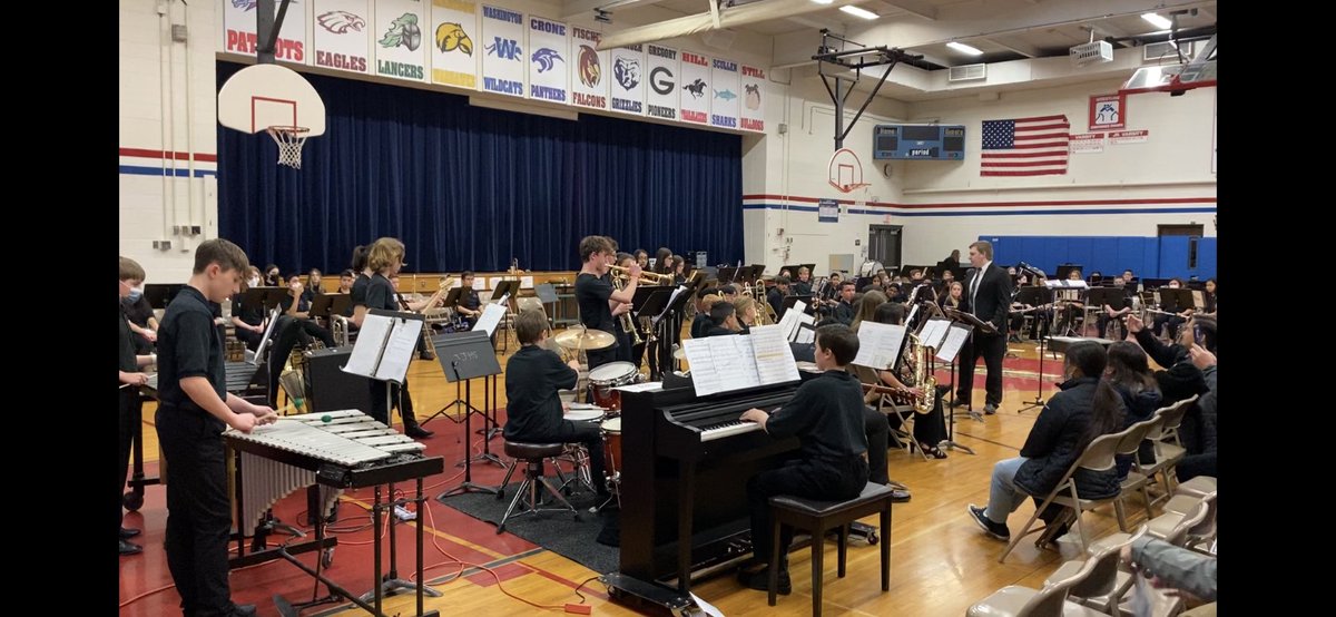 Spring Band Concert at JJHS! So proud of the Jefferson Patriots, Beebe Bobcats and Mill Street Mustangs! You sounded wonderful tonight! #BeBold203