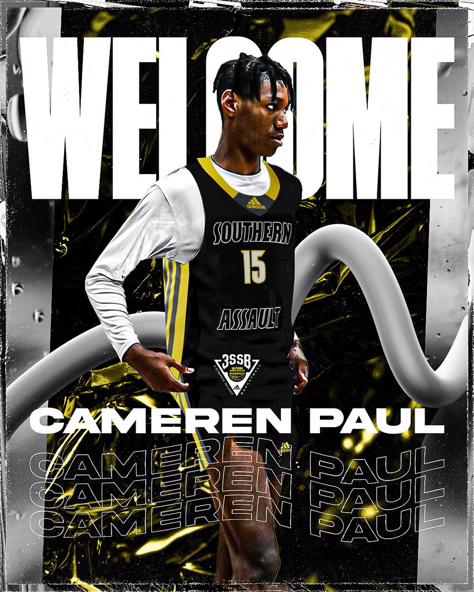Welcome to the fa〽️ily young fella. Let’s work‼️ #3SSB Class of 2025 6’6 G/F Cameren Paul School: @UA_Hoops @coachvonzell1 @AssaultSouthern @CoachNick_SA_25 @BrendonBroadnax @TerrelleWoody