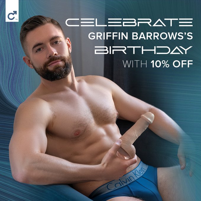 Celebrate the birthday of @griffinbarrowsx all month long with 10% off his Fleshjack and dildo! Only