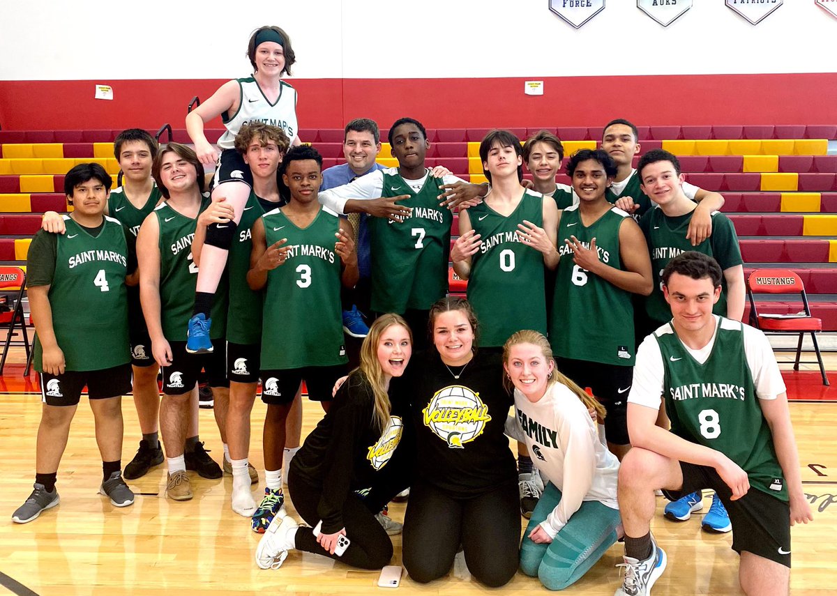 4CoachHolland's tweet photo. BOYS WIN!!  Another 5 set thriller, but the guys leave MOT Charter with the “W” today. Next up - at Sallies this Friday. #SpartanUp @SaintMarksHS https://t.co/xbKE7P06cH