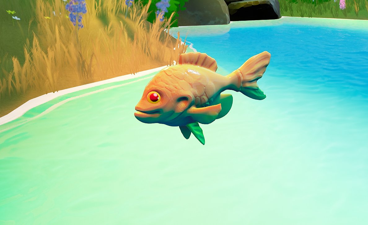 Threw the fishy in-game for quick material testing #stylized #stylizedart #UnrealEngine5 #environmentartist