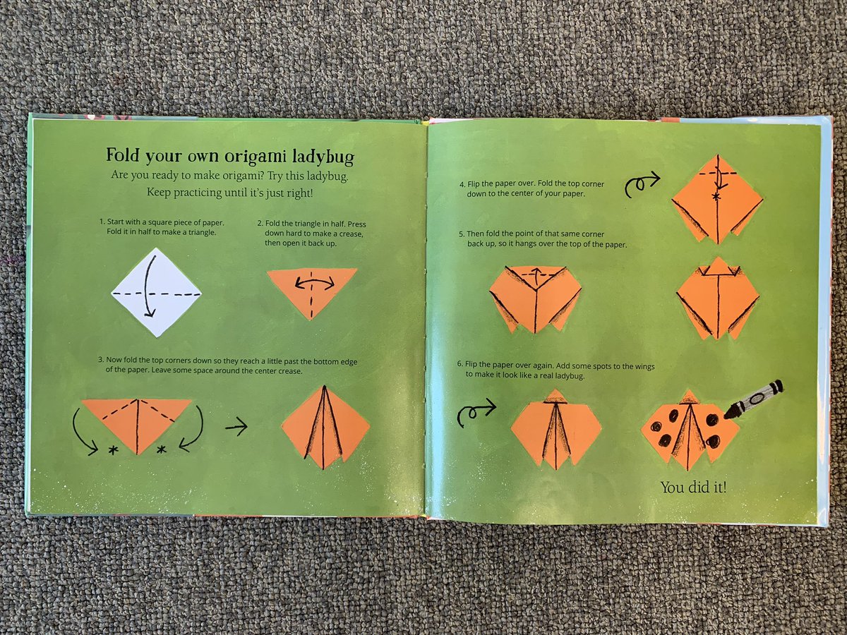 AnnickRauch's tweet image. Doubles addition strategy calls for ladybug origami… 🐞 #hookoftheweek #tlap #dbcincbooks