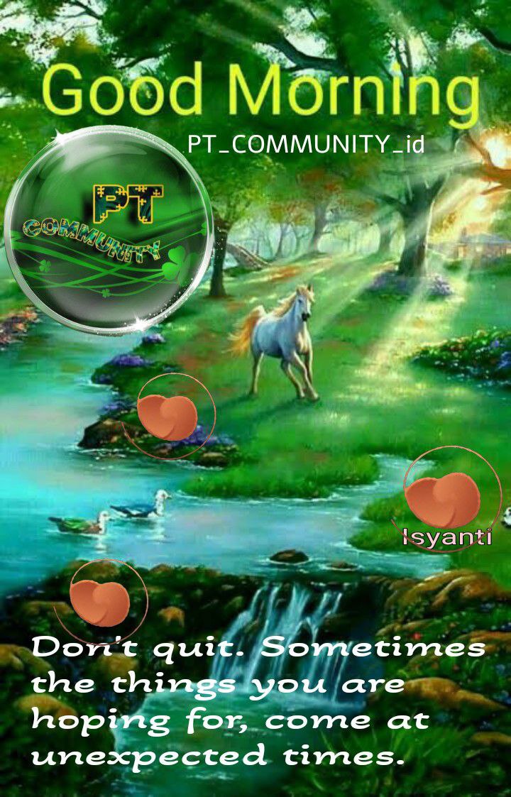 araiy_86's tweet photo. 🕌✨ Good morning...
To All Big Fam
PT COMMUNITY 💜

🌸 Jangan berhenti.  Terkadang hal yang kamu harapkan datang di waktu yang tidak terduga 💪😍❤️

#CokuCryptoCurrency
#PejuangTangguhCommunity
#MorningSunshine

@CokuNew
@PT_COMMUNITY_id https://t.co/i56WhwNZdt