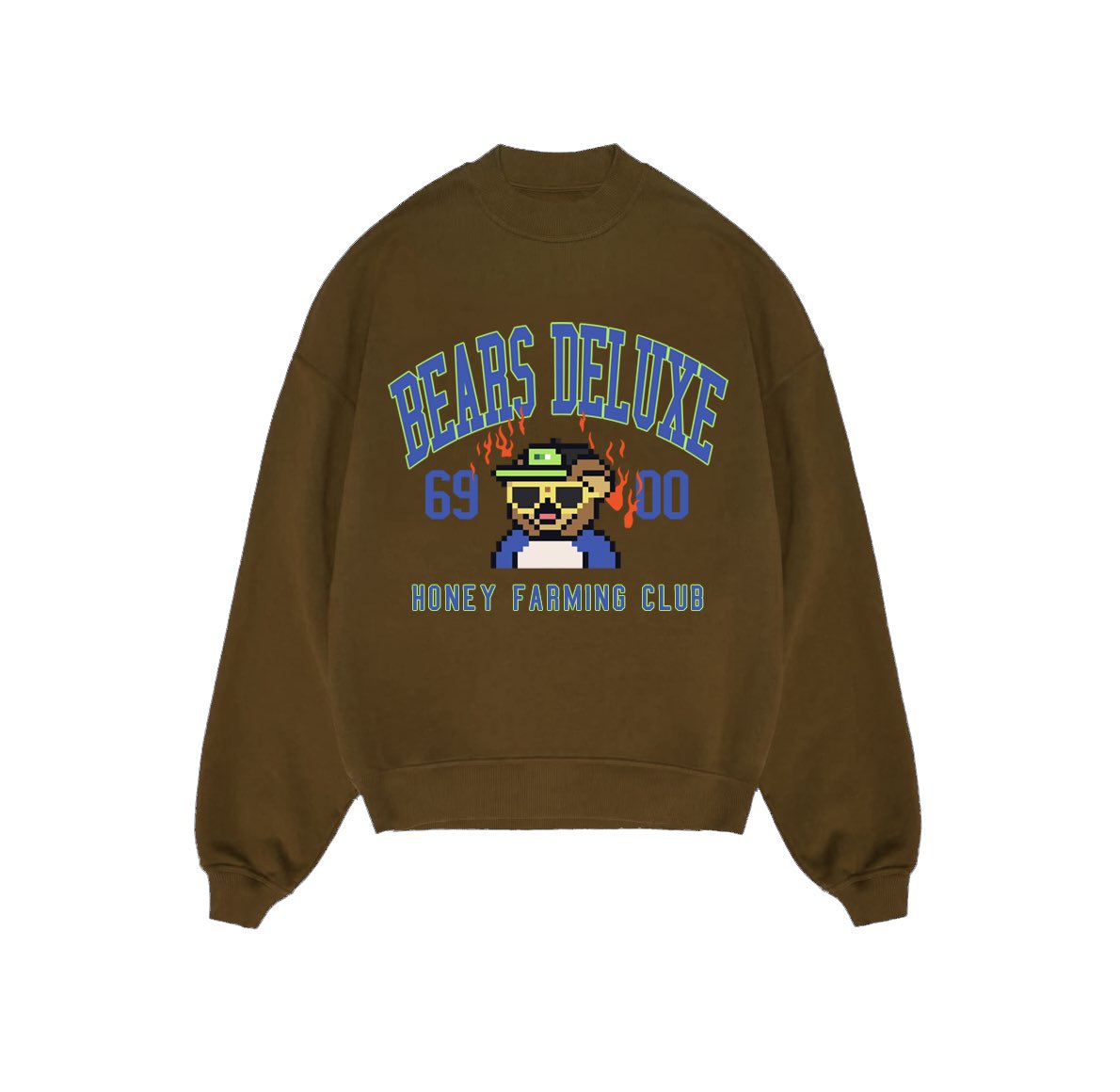 nft_brah's tweet photo. Couple heavyweight crewnecks I designed for @bears_deluxe 

A lot of these NFT projects have some of the most terrible “merch” I have ever seen and they’re charging a premium. https://t.co/nxWfXfaD9t