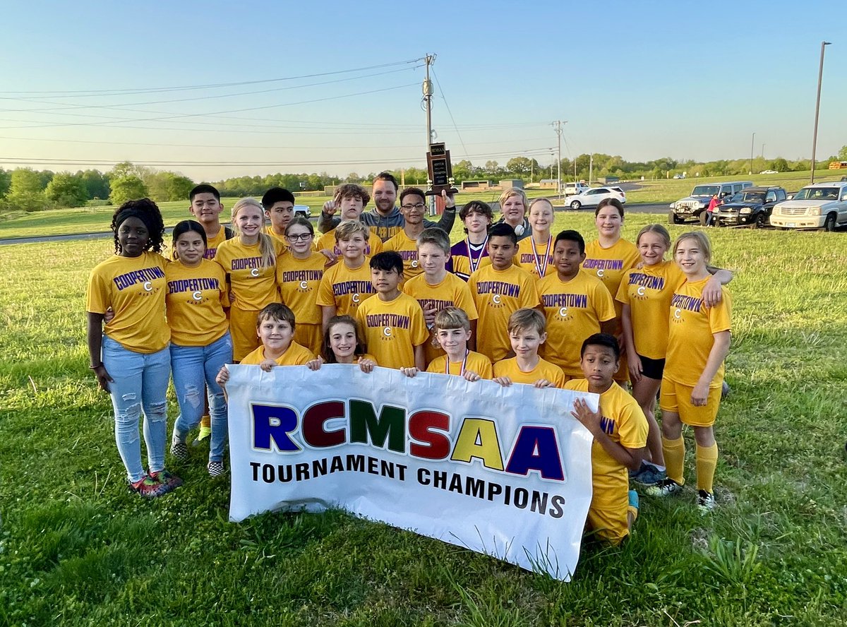 CoopertownMS's tweet photo. Introducing the RCMSAA Soccer Tournament Champions…Congratulations to Coach Fish and the Eagles Soccer Team! https://t.co/JTyYjNjMsK