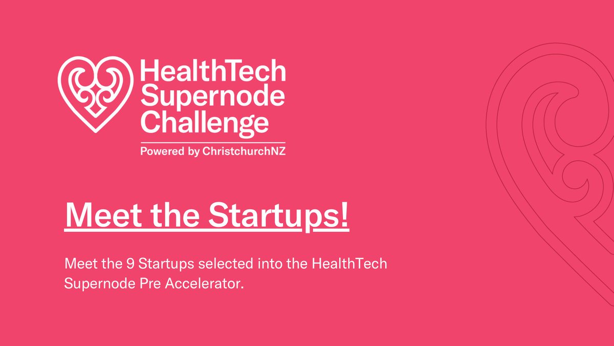 The future of HealthTech is in safe hands with these innovative ideas

Nine startups have been selected into the HealthTech Supernode Challenge pre-accelerator programme.

Meet the finalists healthtechchallenge.co.nz

#healthtechchallenge #healthtech