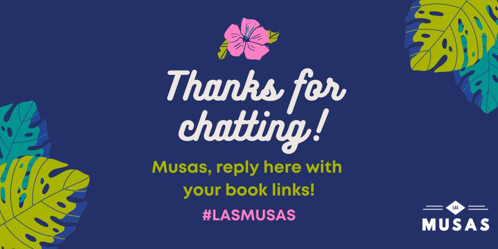 This was so much fun @poet_raquelvgil, thank you for hosting us tonight! You can find my writing on social channels @Valerie_library and valerielibrary.com (until my books are published...😉) . #lasmusas