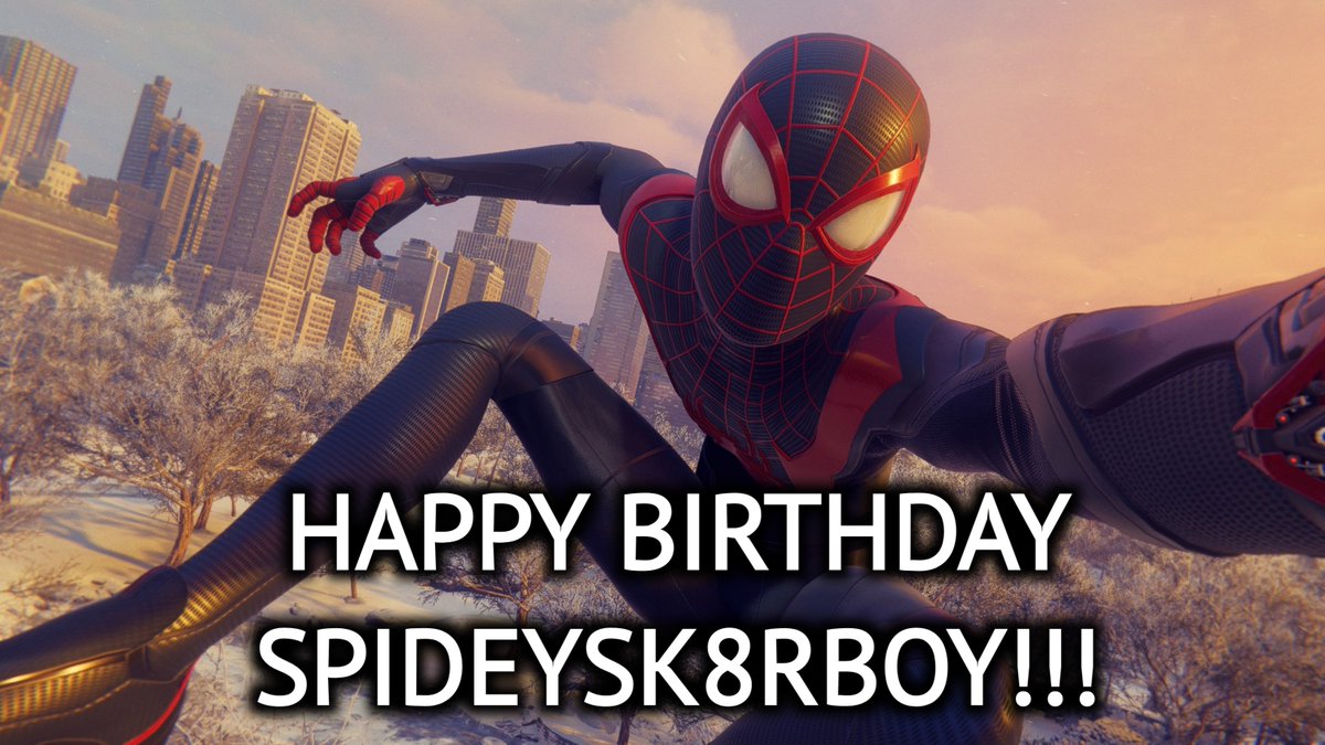 SpideyOutcast's tweet image. Happy Birthday to one of our Co-founders @spideysk8rboy!!! Everyone please be sure to send him a happy birthday &amp;amp; I hope he has a good one! #SpideySquadForever #SpideySquad4Life #SpiderManPS5 #MilesMoralesPS5 #SpideySquad #SpiderManPS4
