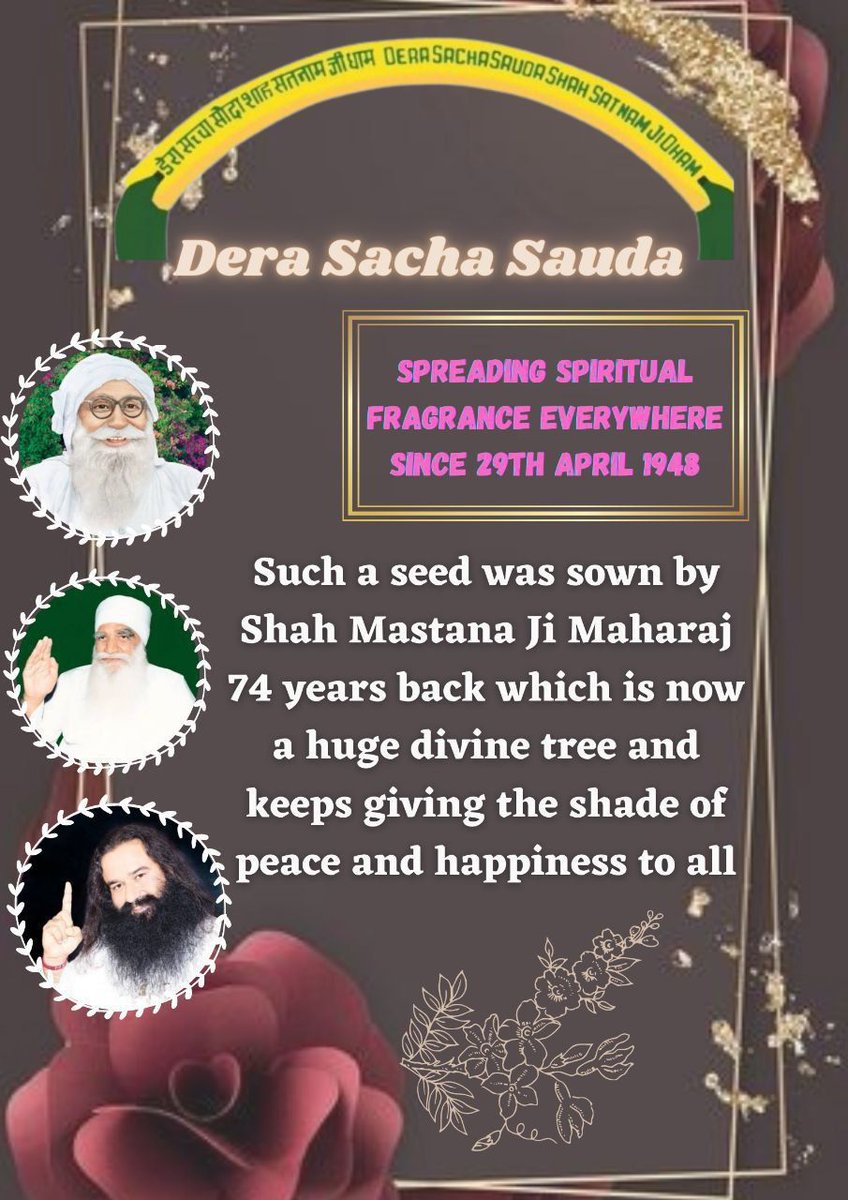 Santosh30787555's tweet photo. #1DayToFoundationDay Every Dera Sacha Sauda follower is excitedly waiting for this Day . Millions time congratulations to all pious foundation Day of DSS . Thankyou for your blessings guidance and support #SaintDrMSG . https://t.co/S5hj3tgmo4 https://t.co/gsoSwPEthZ