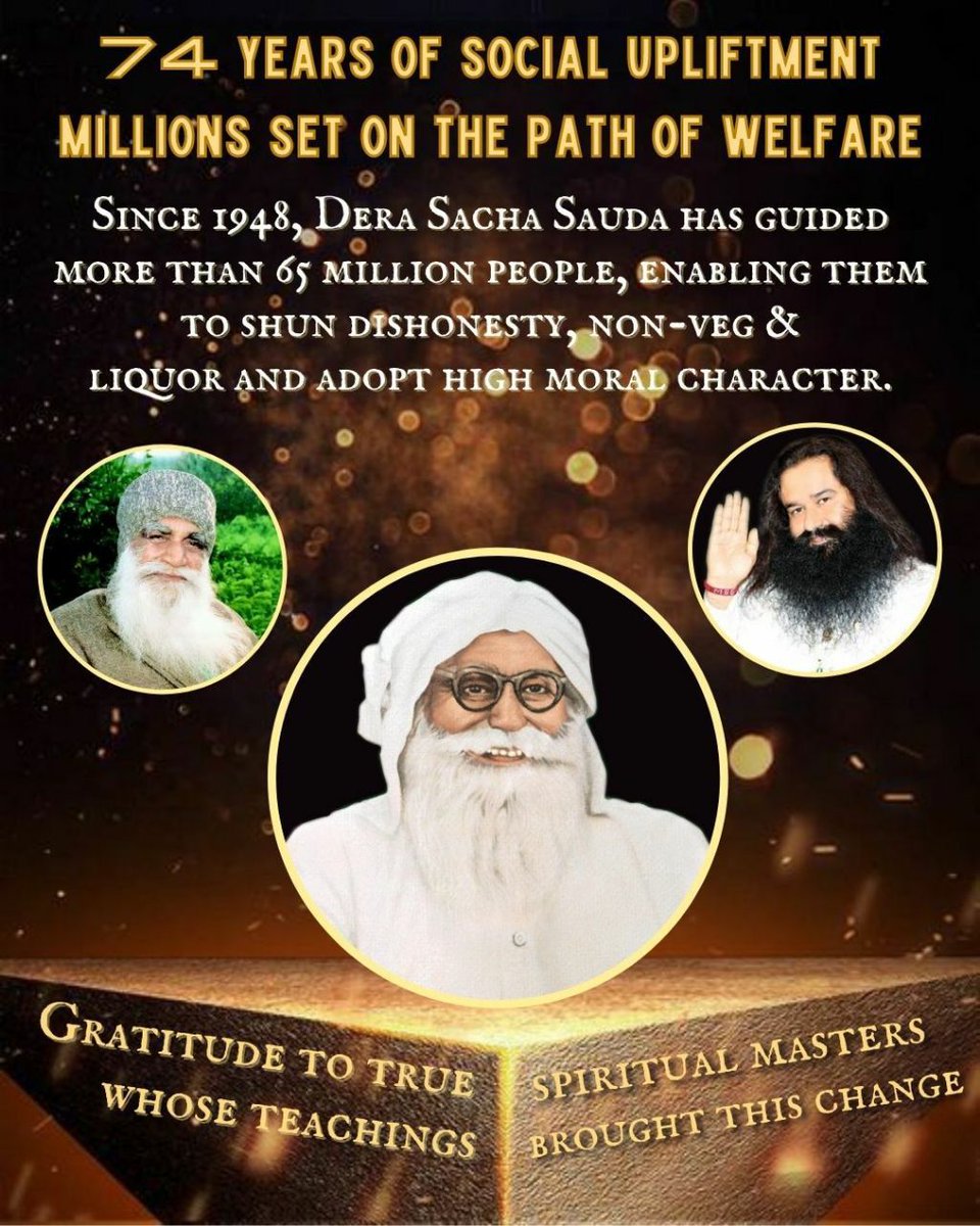 PoojaInsaa77's tweet photo. Only #1DayToFoundationDay of Dera Sacha Sauda. Following the teachings of Saint Gurmeet Ram Rahim Ji volunteers of @derasachasauda are so excited to celebrate this pious day by doing welfare works in the world. https://t.co/tygqC9Up7a
