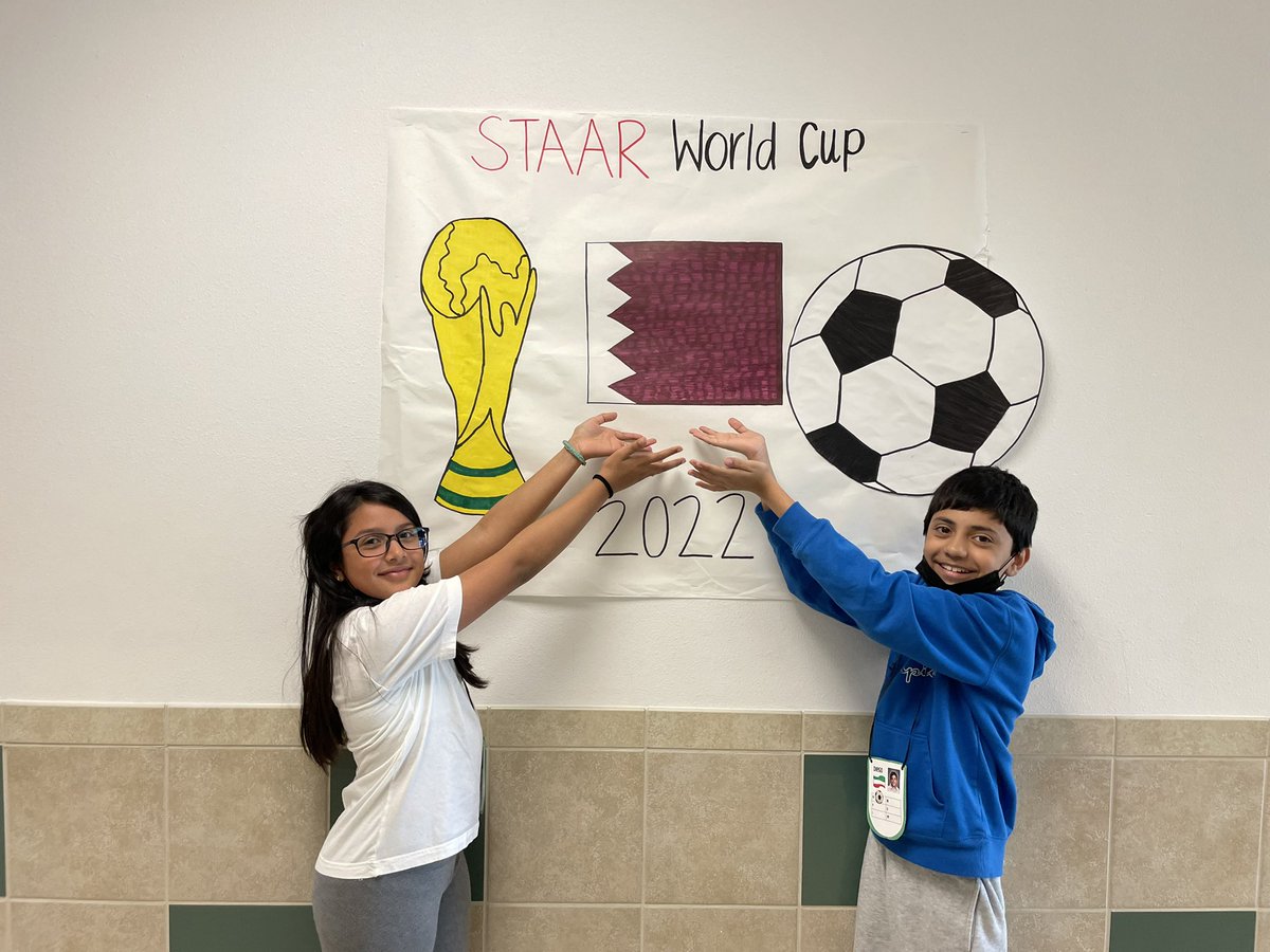 Ms_Araiza's tweet photo. This year I’ve learned to make learning more engaging! Thompson 5th graders have been competing in the STAAR World Cup! Nothing beats seeing students grow confidence in their reading abilities, all while participating in some friendly competition. #ThompsonIsExcellence https://t.co/PHrp189oDH