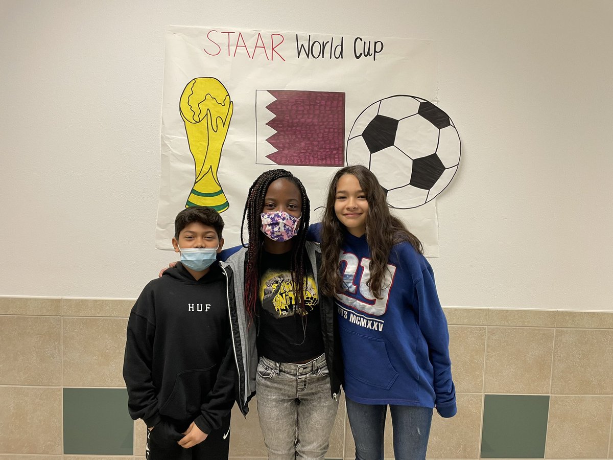 Ms_Araiza's tweet photo. This year I’ve learned to make learning more engaging! Thompson 5th graders have been competing in the STAAR World Cup! Nothing beats seeing students grow confidence in their reading abilities, all while participating in some friendly competition. #ThompsonIsExcellence https://t.co/PHrp189oDH