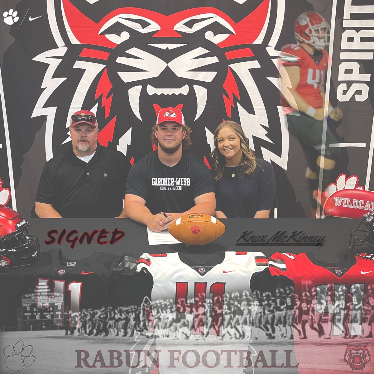 🚨SIGNED🚨 Congratulations to Knox McKinney on signing to <a href="/GWUFootball/">Gardner-Webb Football</a> today! Go Cats!