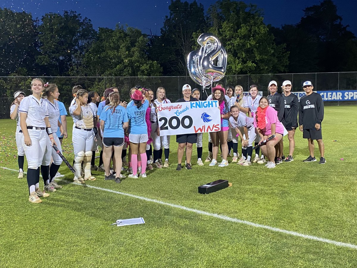 Congrats to <a href="/SpringsSoftball/">CSHS Softball</a> on winning game one of the opening series in the Playoffs. Shout out  to Head Coach Jennifer Knight on her 200th win! Way to go Coach.