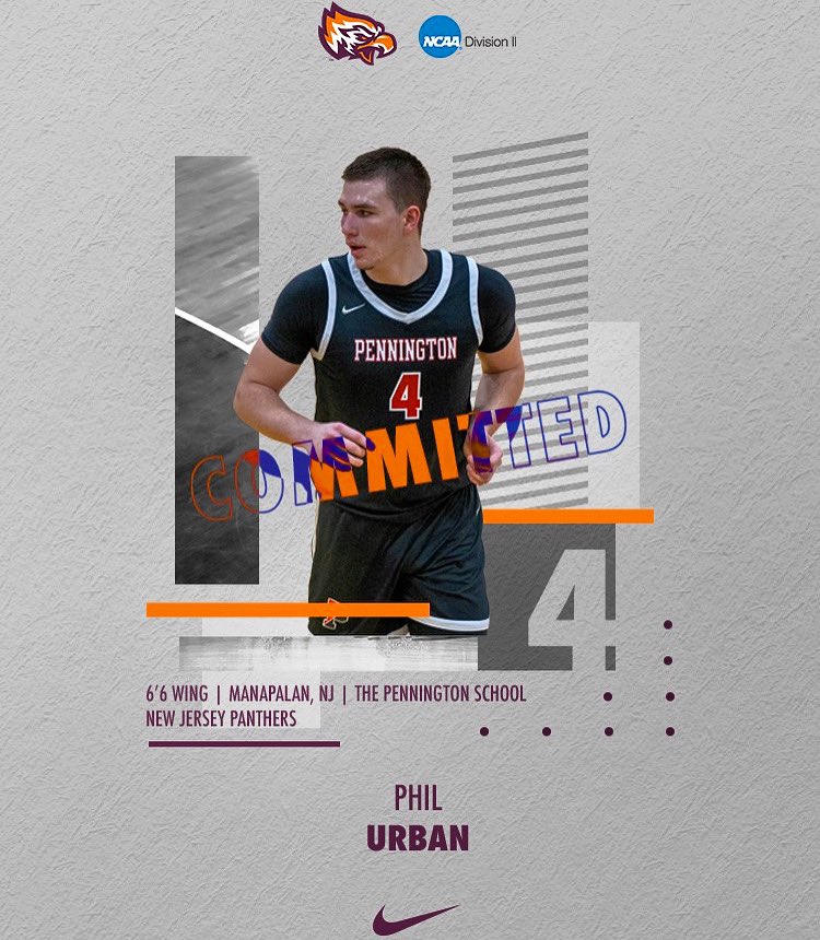 Post University Men’s Basketball (@post_eagles_mbb) on Twitter photo WELCOME…Phil Urban. Phil is a 6’6 skilled wing from Manapalan NJ who can play multiple positions. We are excited about what Phil will add to our team both as a player and person. Welcome to the nest, Phil! #Signed 🦅🏀🟠🟣 <a href="/philurban0/">Phil Urban</a> <a href="/njpanthersboys/">NJ Panthers Boys</a> <a href="/TPSBasketball/">Pennington Boys Basketball</a> WELCOME…Phil Urban. Phil is a 6’6 skilled wing from Manapalan NJ who can play multiple positions. We are excited about what Phil will add to our team both as a player and person. Welcome to the nest, Phil! #Signed 🦅🏀🟠🟣 <a href="/philurban0/">Phil Urban</a> <a href="/njpanthersboys/">NJ Panthers Boys</a> <a href="/TPSBasketball/">Pennington Boys Basketball</a>