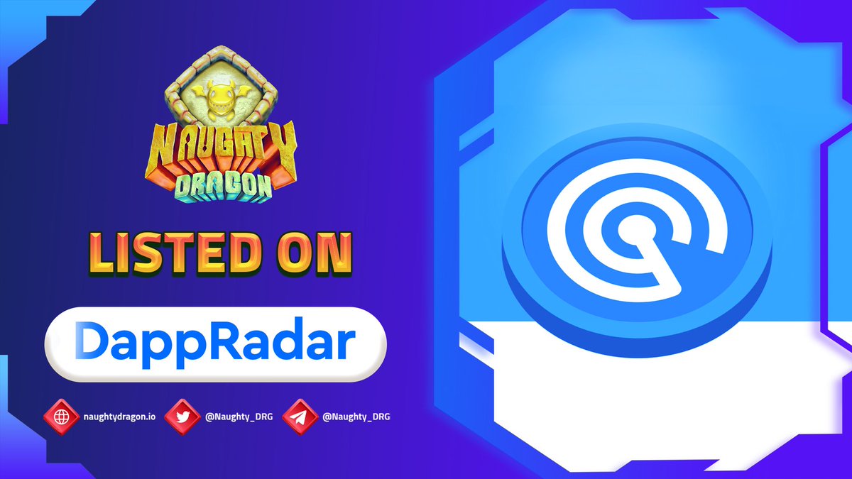 Naughty Dragon is now listed on Dapp Radar, one of the largest blockchain app markets in the world! 

Woo-hoo!💥
Come and check out 👉 dappradar.com/binance-smart-…

🗓 Don't forget to join presale on #Pinksale at 14:00, April 28th (UTC).
pinksale.finance/#/launchpad/0x…