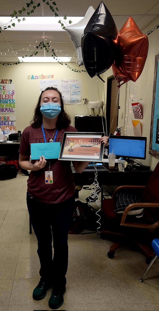 ExquisiteE2013's tweet photo. Congratulations to Mrs. Trahan, the recipient of our 5th Six Weeks Scientastic Teacher Award! Her  facilitation of authentic student-centered learning experiences is impeccable! #YouRoarInScience @rickylwesson @LISDInstruction @drcasscarr @LancasterISD @akperera @DrMarcusJackson https://t.co/0RMT7y1FJs