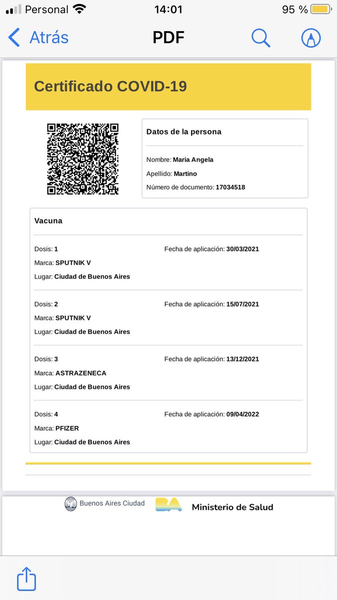marisam1m's tweet photo. Estoy por viajar y no aparece la 4ta dosis ( x@viaje ) en Mi Argentina.  Quien es el responsable de la carga ? En Nacion dicen que son ustedes.  Y ustedes dicen que es el Ministerio de Salud.   En breve viajo y necesito que aparezca la 4ta dosis. https://t.co/jyDCTE0uRm