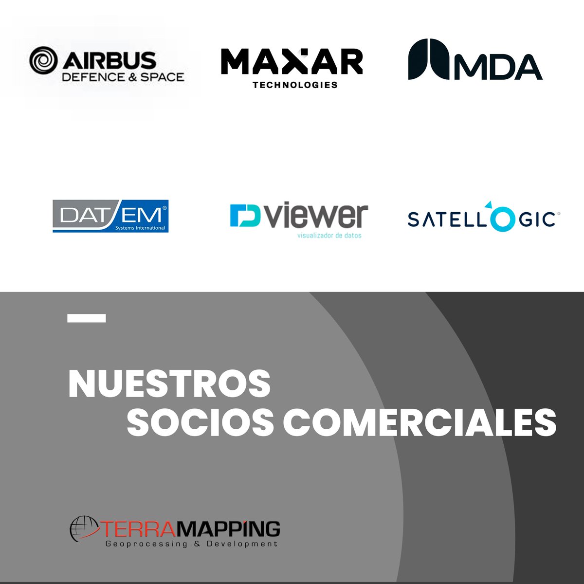 Terramapping's tweet image. Para ofrecerte las mejores soluciones geoespaciales, contamos con 6 Socios Comerciales de talla mundial. Que nos ayudan a generar ideas y soluciones innovadoras.
Visita nuestro sitio web terramapping.com.mx para más información.
