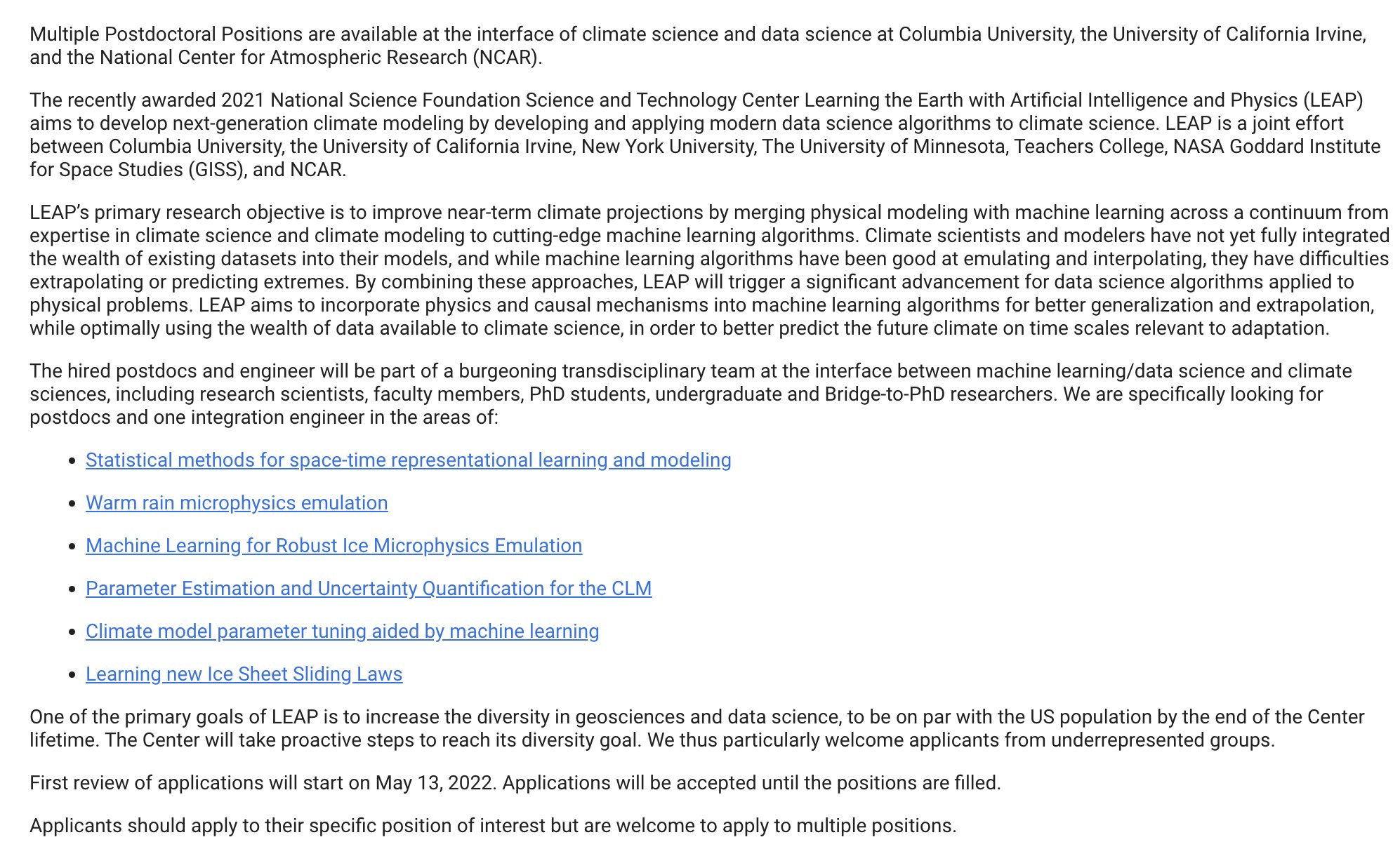 Research Positions in Earth/Environmental Sciences on Twitter
