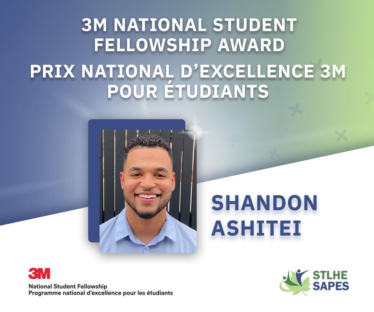 Nipissing University (@nipissingu) on Twitter photo Congratulations to #NipissingUniversity student Shandon Ashitei who has been awarded the prestigious 2022 3M National Student Fellowship in recognition of his outstanding leadership. Read the full story at:
nipissingu.ca/news/2022/nipi… <a href="/CouncilFellows/">Council of 3M National Teaching & Student Fellows</a> #3MNSF Congratulations to #NipissingUniversity student Shandon Ashitei who has been awarded the prestigious 2022 3M National Student Fellowship in recognition of his outstanding leadership. Read the full story at:
nipissingu.ca/news/2022/nipi… <a href="/CouncilFellows/">Council of 3M National Teaching & Student Fellows</a> #3MNSF