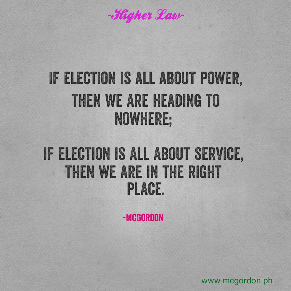 mcgordonlaw's tweet image. #Vote4ThePowerless 
#ServeWithHumility  

If the intent is to grab and stay in power, then we have a huge problem.

#LENiwanaginNatin