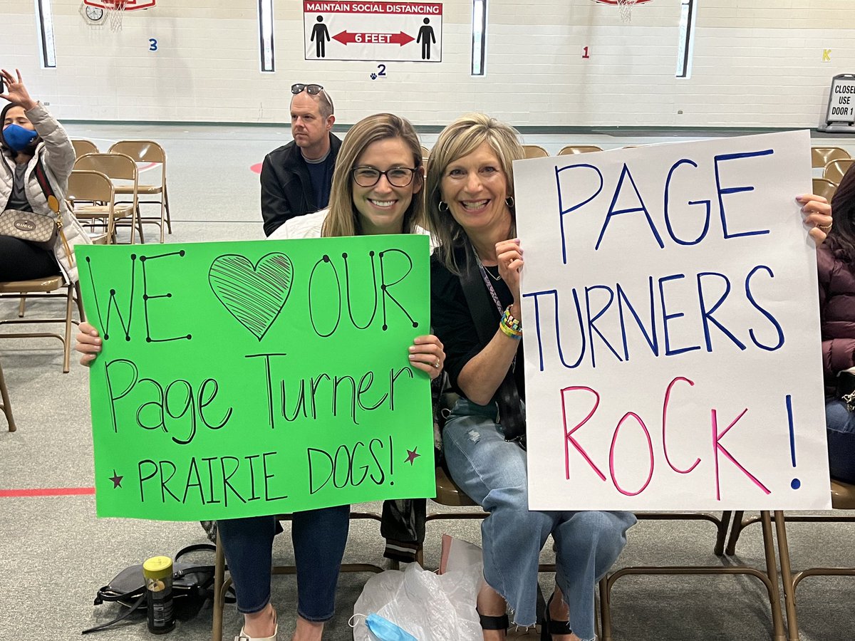 The Page Turner fan club was in attendance at the Bluestem Battle today!📚