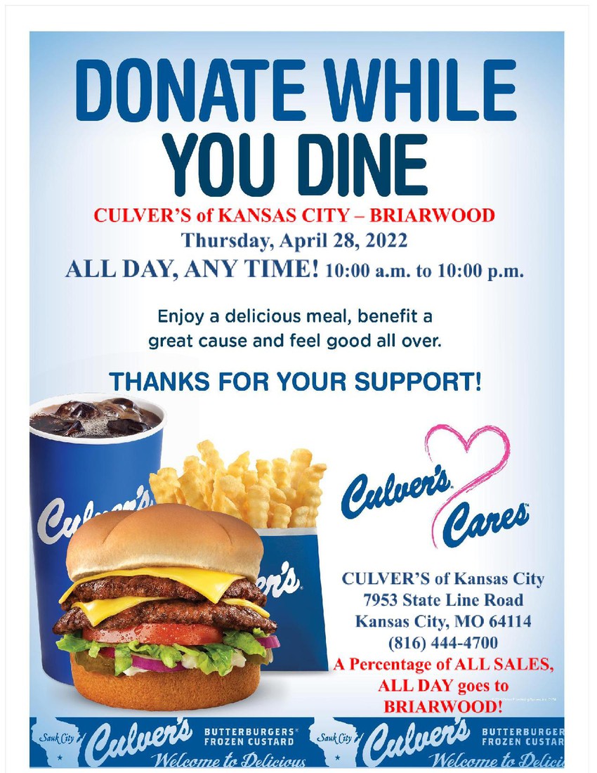 Put away your meal planner for Thursday- it's dining partners night at Culver's!
