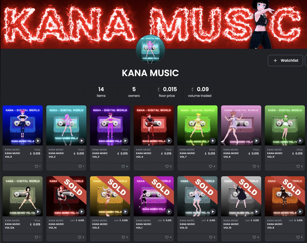 BeerNK48's tweet image. KANA MUSIC #NFTmusic 🔊🚀🥰
[SS1 drop 14/25]  0.015 ETH
👉 opensea.io/collection/kan…