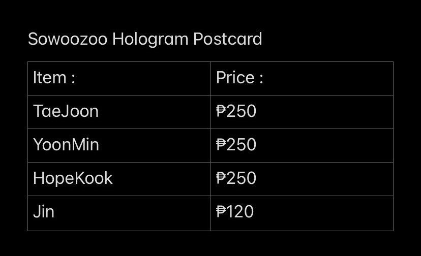 ninnicart's tweet photo. 🎱 wts  lfb  ph — help rt

🛒 : Sowoozoo Hologram Postcard tingi

✴︎ secured; neta / under first PO
✴︎ strictly no cancelation

dop: dp ₱70 until may 25, rb once onhand

# bts muster sowoozoo swz long dop namjoon rm jin suga jhope hobi jimin taehyung v jungkook jk https://t.co/HfDAbyaNcF