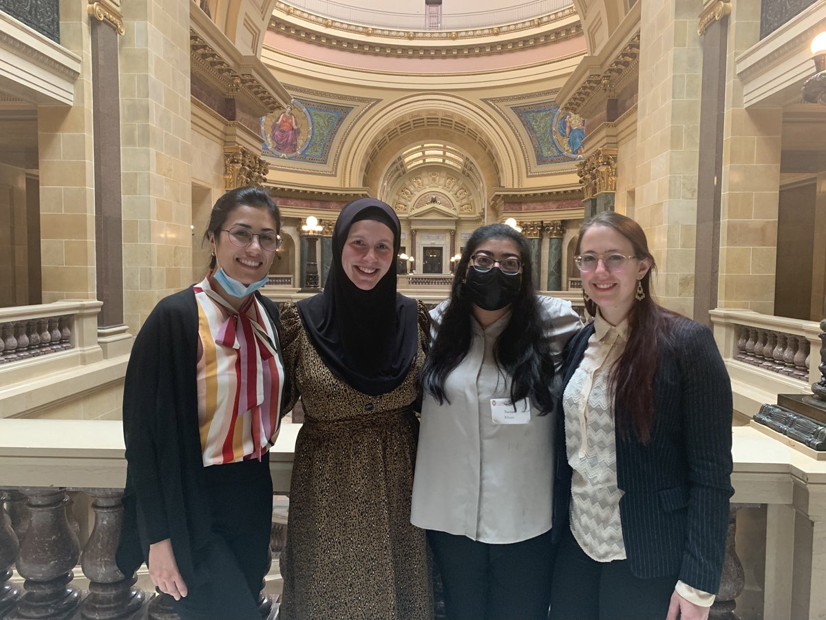 bkhans11's tweet image. I had an amazing time today presenting my research at the Capitol for @UWMadison day! Great way to advocate and practice communicating research in lay terms to legislators and alumni.

+ I got to meet @RepStubbs and @nadaelmikashfi!
#UWDay #PublicHealth