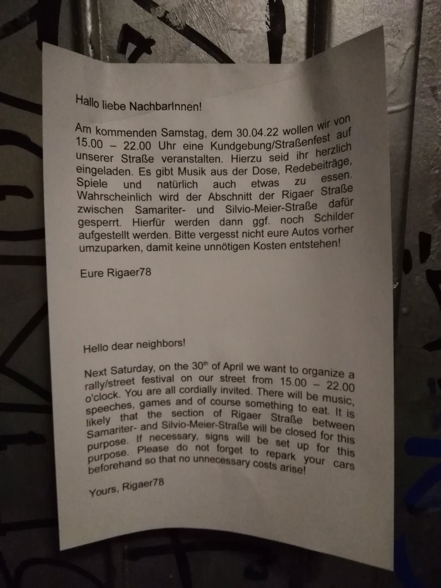 Sama32Haus's tweet photo. #Strassenkunst #Strassenfest in der #Rigaer im #Nordkiez #Samariterviertel am #b3004 #Walpurgisnacht in #Berlin #Friedrichshain https://t.co/7wXv5hbggR