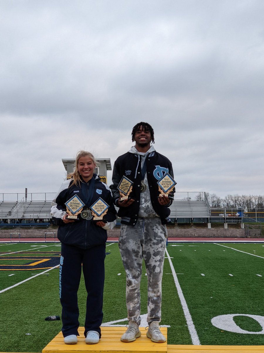 Congratulations to Seniors Paige Drake and Donovan Jones who were both named MVP at the MAC Track Championships at Shenango High School. #CVPride
#MVPWarriors