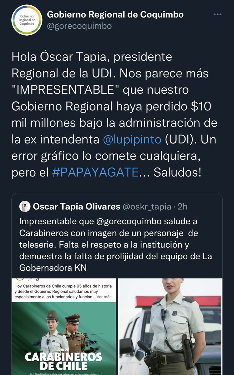 marcelochavezd's tweet photo. @gorecoquimbo @KristKallfu 
Pareciera q se les borró la publicación así de la nada 🤷🏻‍♂️ un error lo comete cualquiera sin duda, pero lo importante además no volver a cometer errores es asumirlos aun cuando así lleguen las críticas 
@ContraloritoCGR @Contraloriacl que sucede aqui? https://t.co/kF8gNVln09