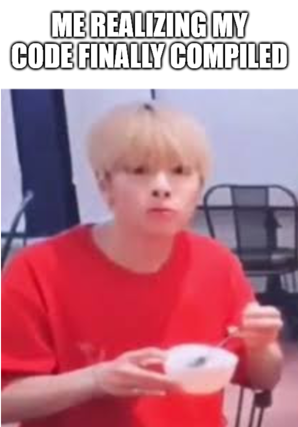 lifewitharielfu's tweet photo. day 1 of me screaming at something other than my compiler, congratulate me pls 😎
#programming #compsci #programmingmemes #programminghumor #skz #womeninstem #girlswhocode #cs354 #cprogramming #csharpisbetter #assemblydobetter #x86 https://t.co/vwLC7oBDls