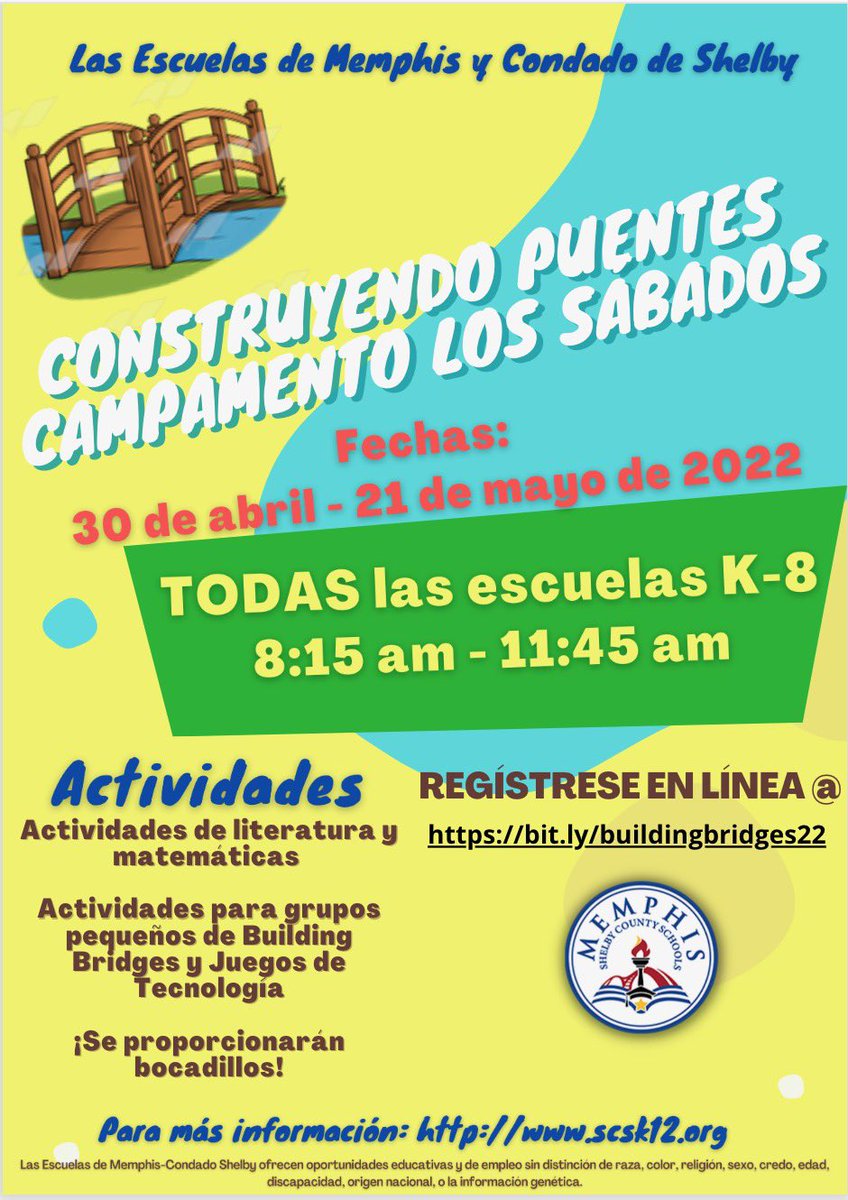 Sign up for Building Bridges Saturday Camp!!