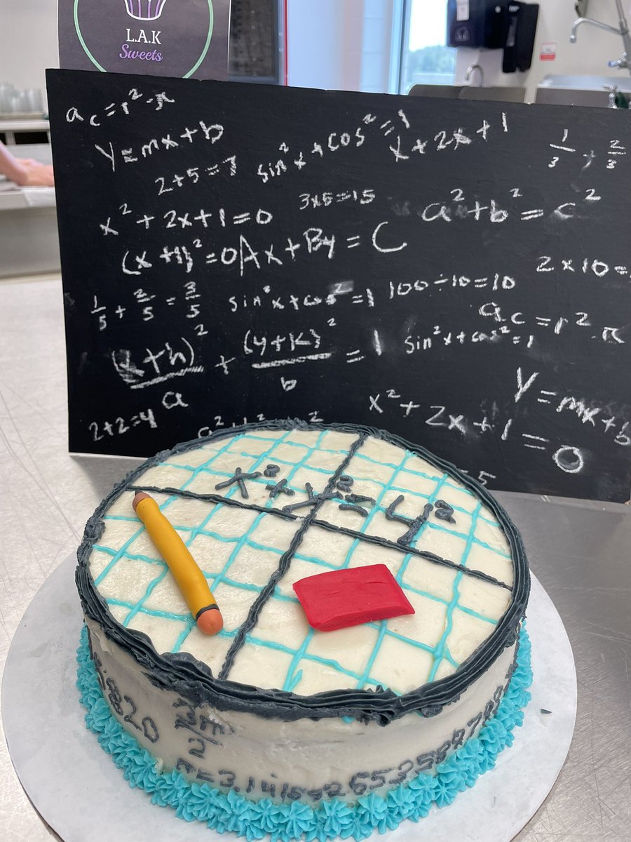 mrschefm's tweet photo. Custom cakes from hour 5: bachelor party for someone who likes music, reading and philosophy, birthday for coffee lover Shelly, and math! @OlatheCTE @OWNovacekOWLS @OlatheWestOwls https://t.co/6aLbh7a7h2