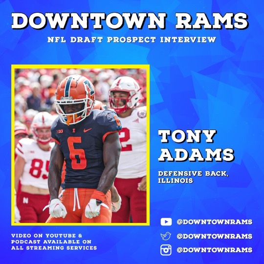 DowntownRams's tweet photo. DTR Podcast Ep.447: @JKBOGEN &amp; @TheAlexisKraft

It's DRAFT SEASON! Check out our exclusive interview with Illinois DB @Iwill_suceed20 
 
WATCH FULL VIDEO: https://t.co/kCUs0fl1VN

LISTEN: https://t.co/lv86fx0mhl https://t.co/mU6E8eEjli