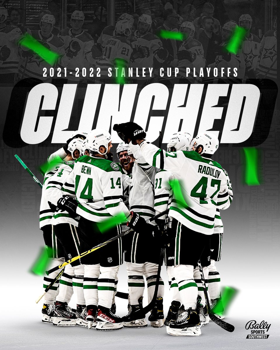FanDuelSN_SW's tweet photo. Let's dance. 

The @DallasStars have clinched a spot in the Stanley Cup Playoffs!

#TexasHockey https://t.co/ipLzan4aN6