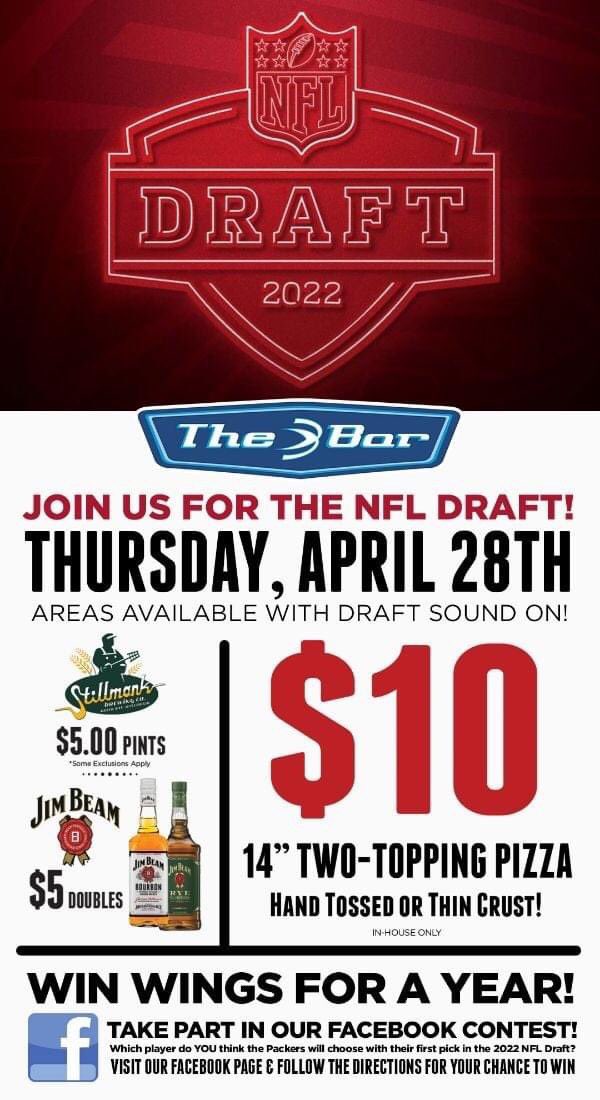 Draft party tomorrow night!!