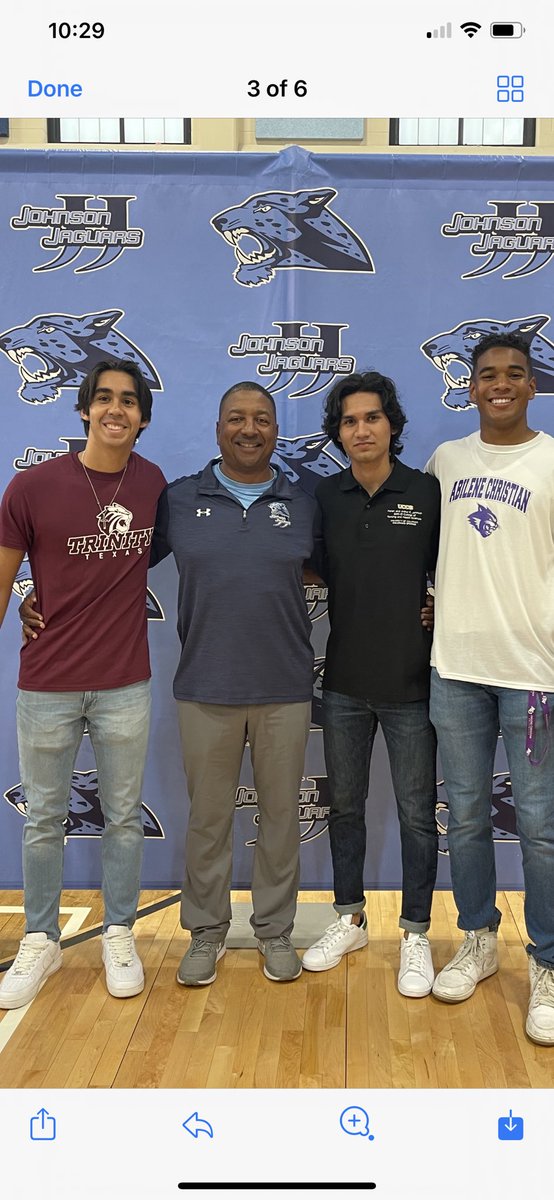 Congrats on the track signings of Kris Duggan(Trinity), Max Palacios( Colorado University at Colorado Springs) and Canaan Fairley(Abilene Christian)! ⁦<a href="/CTJohnsonHigh/">CTJHighSchool</a>⁩ ⁦<a href="/JPApride/">Jaguar Pride Association</a>⁩ ⁩ ⁦<a href="/arshots/">𝙰𝚁𝚂𝙷𝙾𝚃𝚂 Media</a>⁩ ⁦<a href="/CTJohnsonTandF/">CTJohnsonTandF</a>⁩ ⁦<a href="/SATFCCCA/">TFCCCA</a>⁩ ⁦<a href="/CocoLeftwich/">Courtney Leftwich</a>⁩