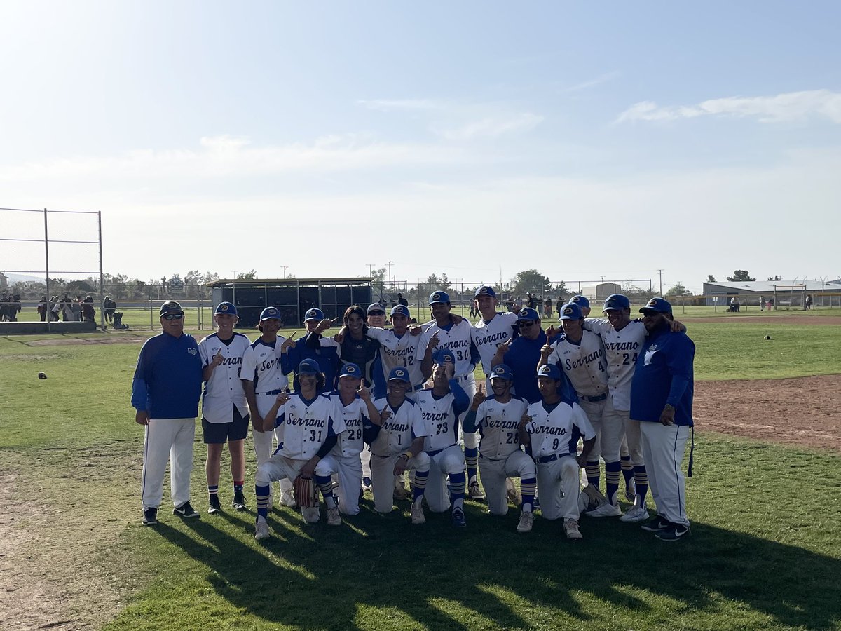 SerranoBaseball's tweet photo. MOJAVE RIVER LEAGUE CHAMPIONS 2022!!! 🐍💙💛⚾️ https://t.co/HEPO4j52yJ