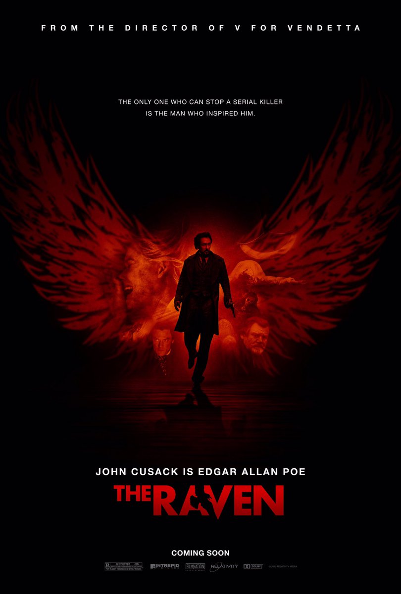 🎬MOVIE HISTORY: 10 years ago today, April 27, 2012, the movie ‘The Raven’ opened in theaters!

#JohnCusack #LukeEvans #AliceEve #BrendanGleeson #OliverJacksonCohen #JimmyYuill #KevinMcNally #SamHazeldine #PamFerris #JohnWarnaby @brendancoyle99