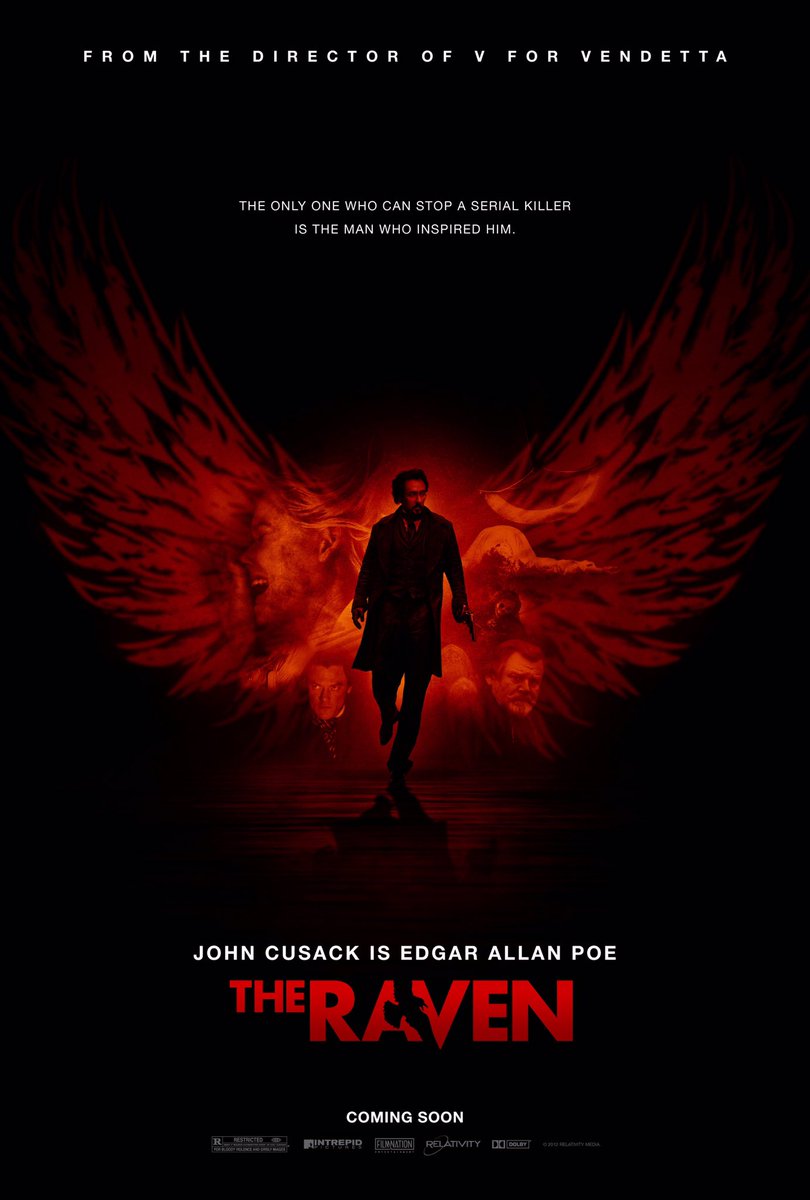 FilmNewsNos's tweet photo. 🎬MOVIE HISTORY: 10 years ago today, April 27, 2012, the movie ‘The Raven’ opened in theaters!

#JohnCusack #LukeEvans #AliceEve #BrendanGleeson #OliverJacksonCohen #JimmyYuill #KevinMcNally #SamHazeldine #PamFerris #JohnWarnaby @brendancoyle99 https://t.co/MHqogfImwi
