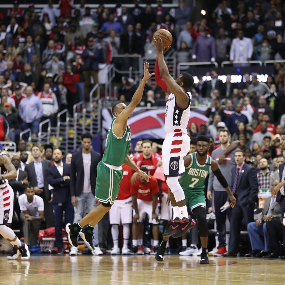 WizardsNationCP's tweet photo. Never forget prime John Wall's playoff game-winner against the Celtics 😤 https://t.co/7Lgz4AIUIP