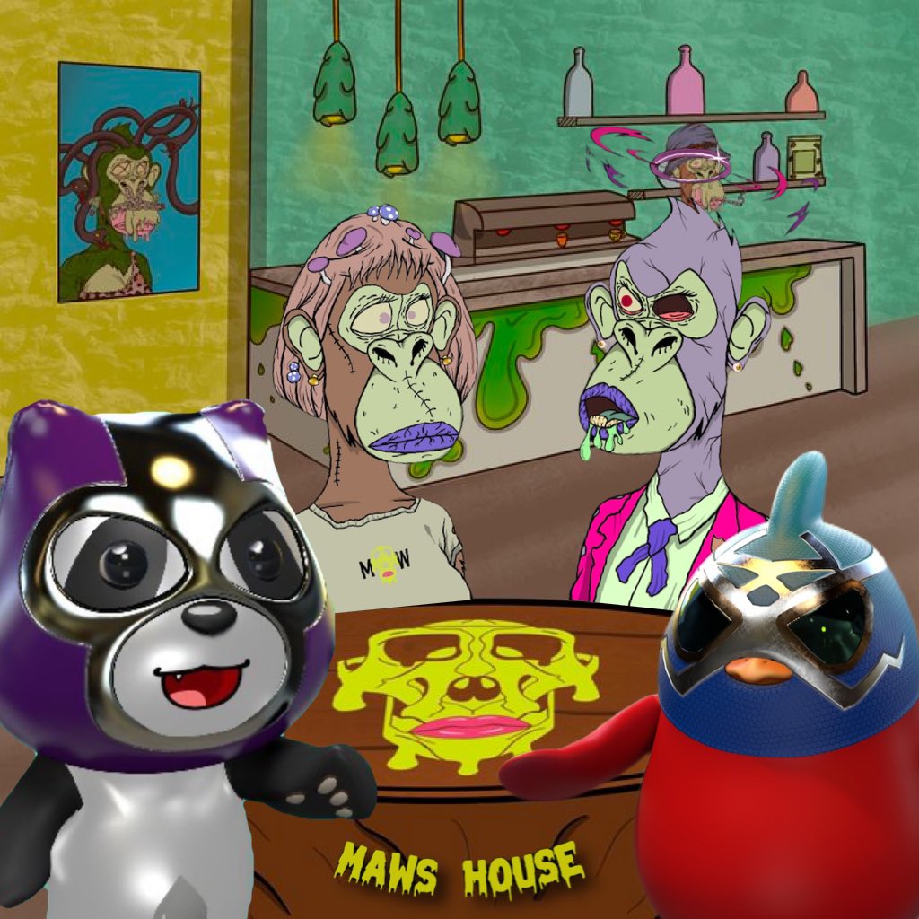 Mutantapewife's tweet photo. 🎉#MawsHouse🎉
Excited to announce we’ll be having @vrumbleapp in our house on April 28th @ 4pm pst!
1️⃣ RT
2️⃣ Hit the link, set a reminder
🔗https://t.co/y0y2tvmdSt
3️⃣ leave some comments for your #NFT fam and get yourselves ready for a great space! 🥳 https://t.co/uS7xf4hWgx