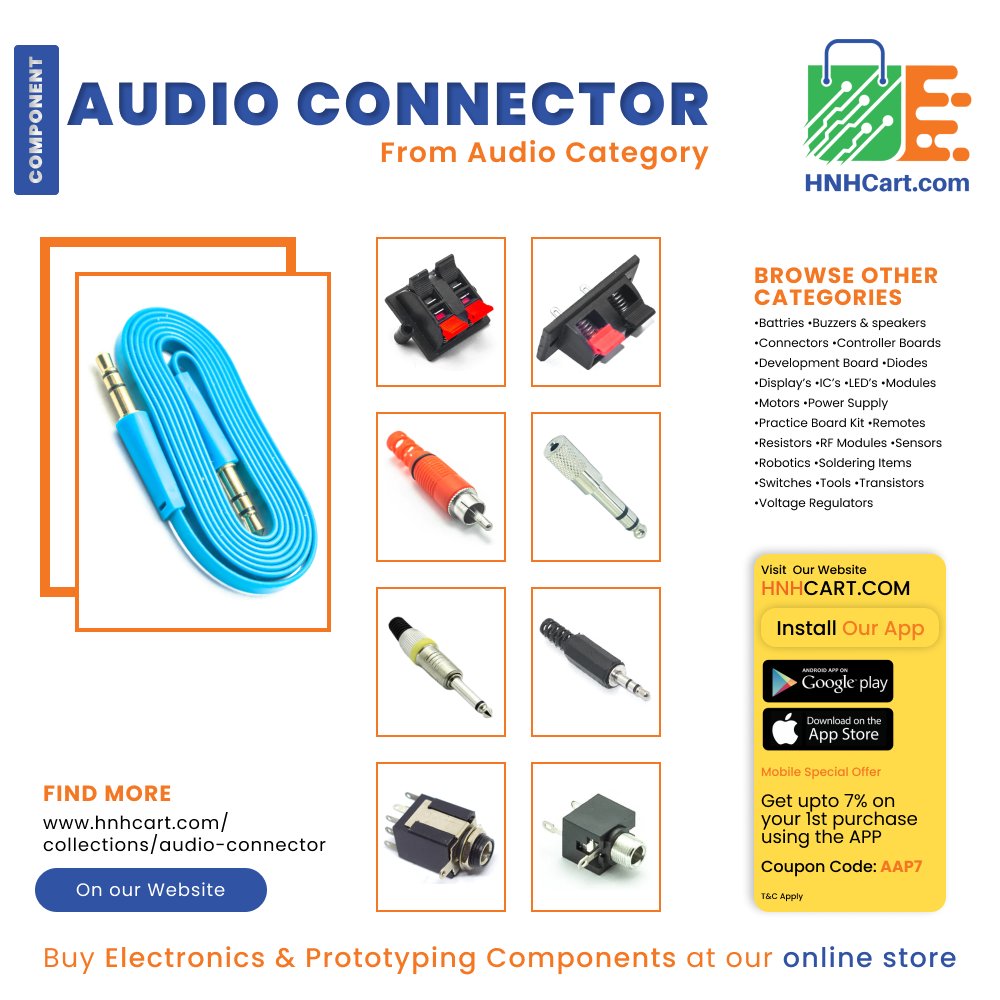 HnhCart's tweet image. Check out our wide variety of #AudioConnector from the #Audio category on our website.

Visit our website zcu.io/jyBP Or install our android/IOS app &amp;amp; get up to 7% OFF on selected items on your first purchase.
Coupon Code - APP7

#HNHCart #HatchNHack
