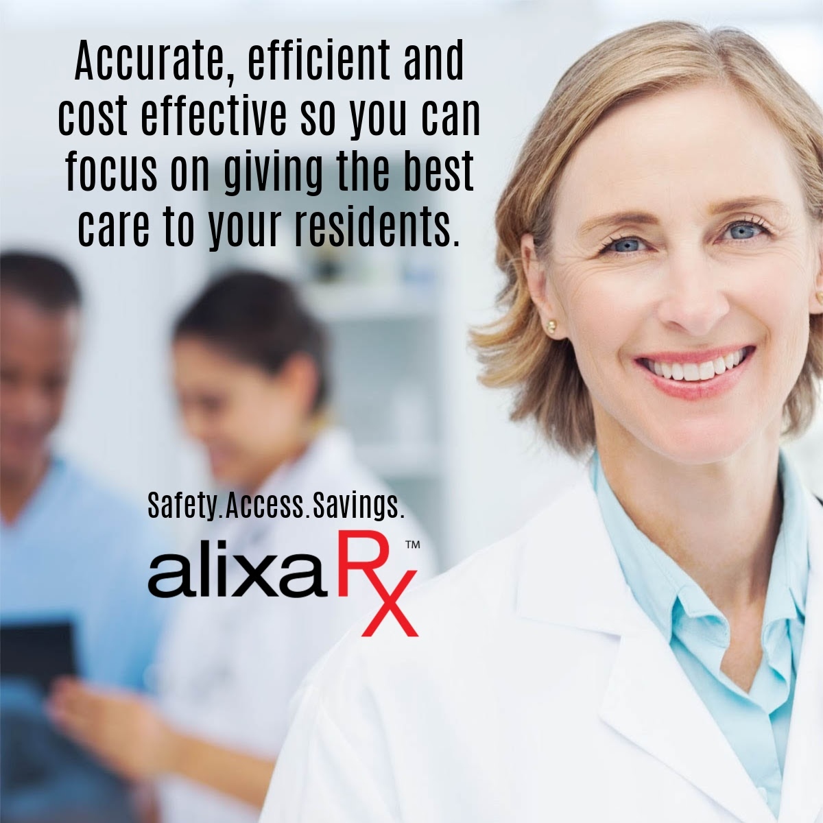 Accurate, efficient, and cost-effective so you can focus on giving the best care to your residents. alixarx.com  

#AlixaRx #medicationmanagement #inhousepharmacy #longtermcare #seniorliving #skillednursing #totalpharmacysolution #safetyaccesssavings